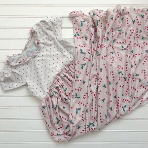 SWEET HONEY VGUC Christmas Candy Cane Ruffle Loungewear Nightgown